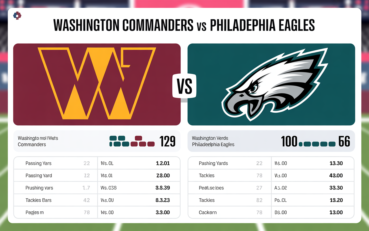 Washington Commanders vs Philadelphia Eagles Match Player Stats