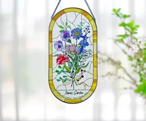 Stained Glass Birth Flowers