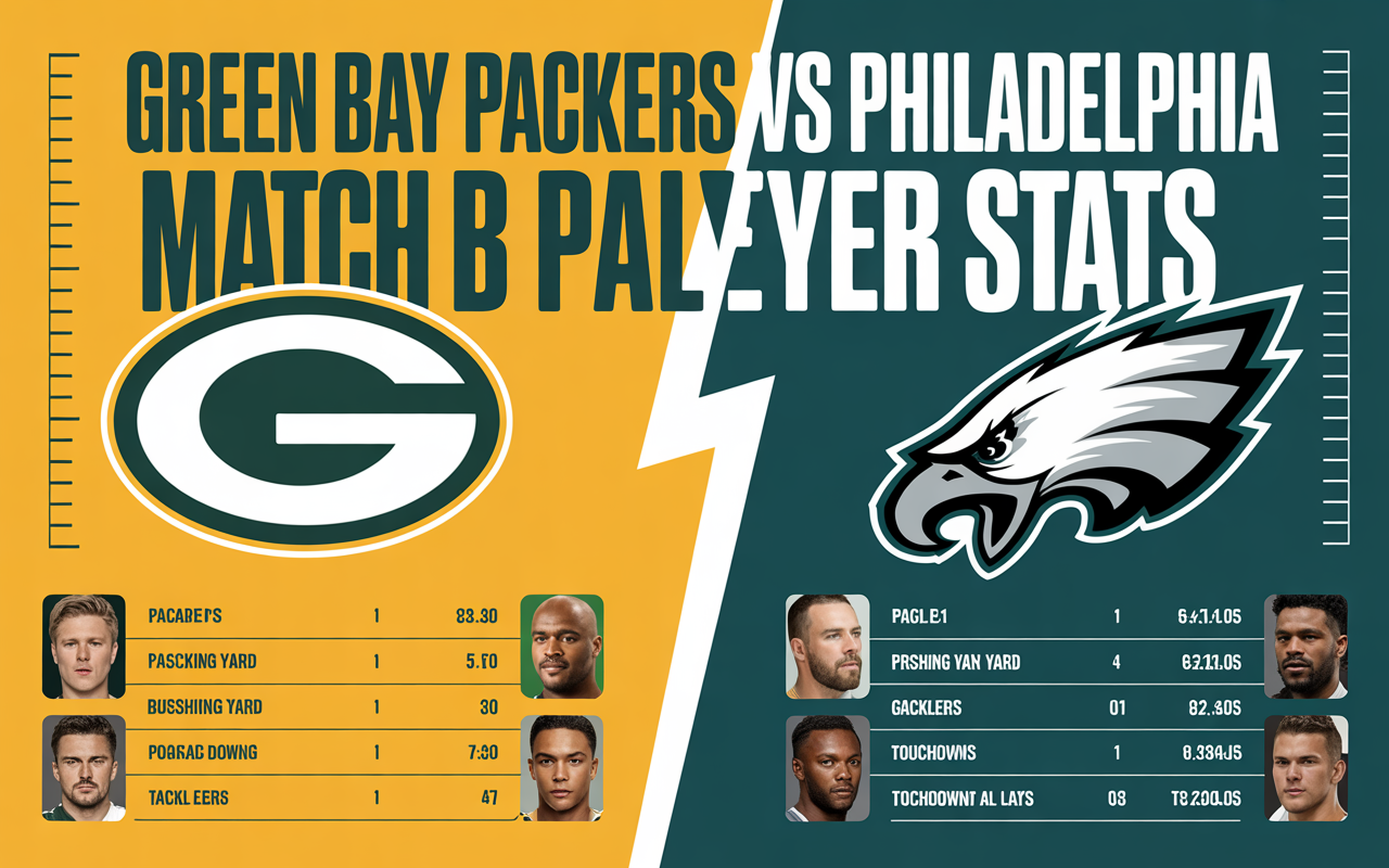 Green Bay Packers vs Philadelphia Eagles Match Player Stats