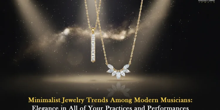 Minimalist diamond jewelry showcased in a premium Golden Bird Jewels design