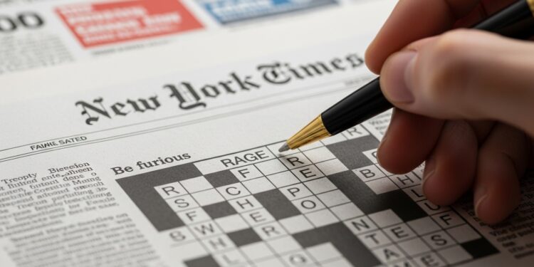 be furious nyt crossword